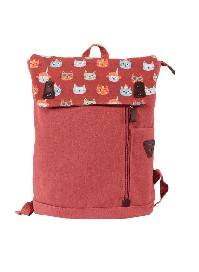 Biggdesign Red Dogs Vintage Print Laptop Backpack - Image 1
