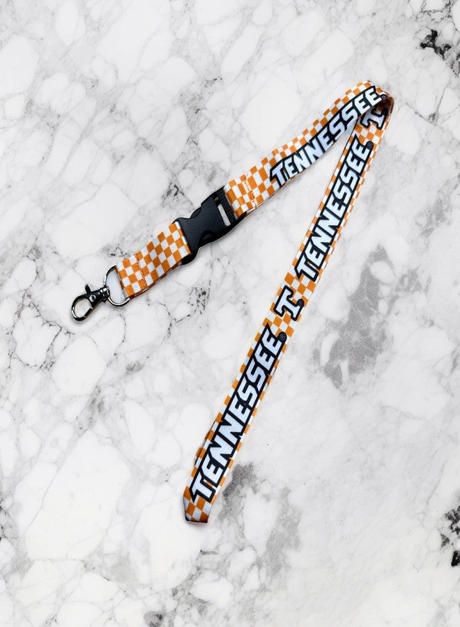 Desert Cactus University of Tennessee Lanyard UT Vols Volunteers Car Keys ID Badge Holder Keychain Detachable Breakaway Snap Buckle (Checkered) - Image 4