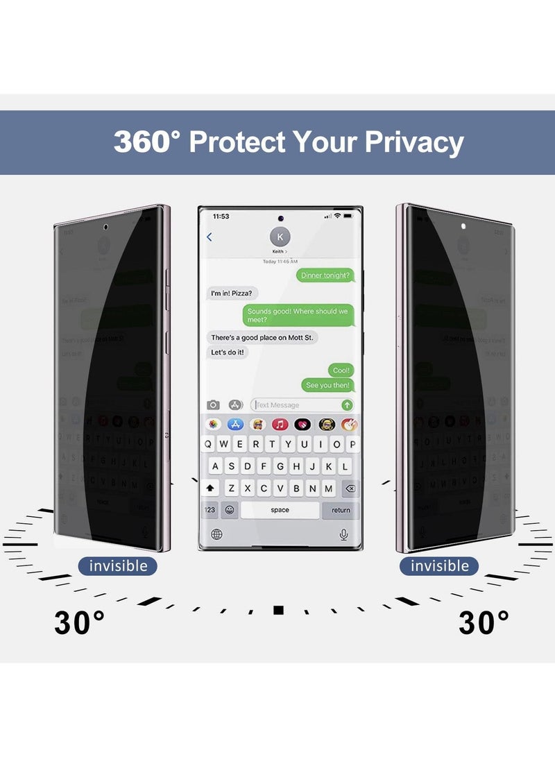 Privacy Screen Protector For Samsung Galaxy S23 Ultra, 9h tempered glass screen protector, Ultra HD Glass, Eazy Installation, Anti Shock Screen, Anti Scratch Protection, Compatible With Samsung Galaxy S23 Ultra  - Image 2