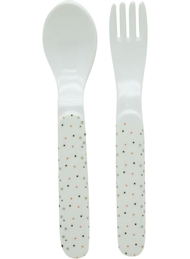 DINEWELL مجموعة ملاعق وشوك للأطفال من داينويل، DWC2148ANM، 6'' - Image 1