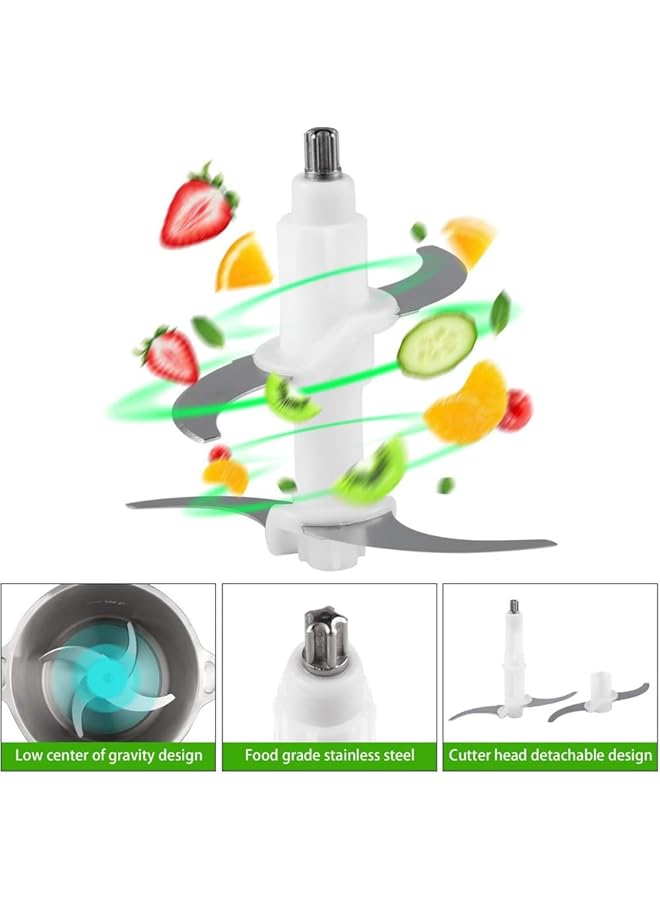 erorex 2L Electric Meat Grinder Stainless Steel Electric Meat Chopper Powerful 300W Food Processor Designed For Meat Vegetables Fruits And Nut 2L Ap 011 - Image 4