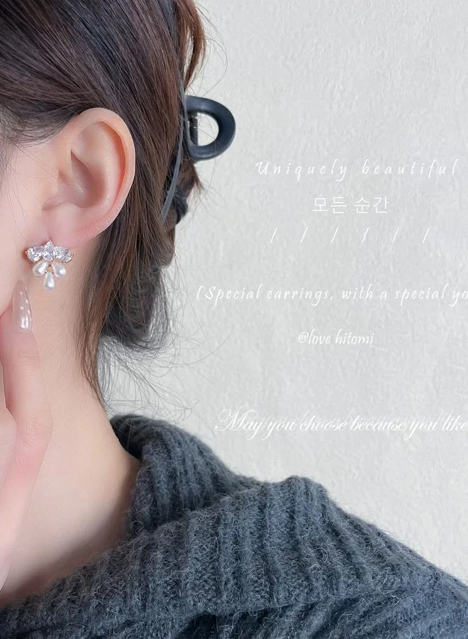 Faux Pearl Stud Earrings