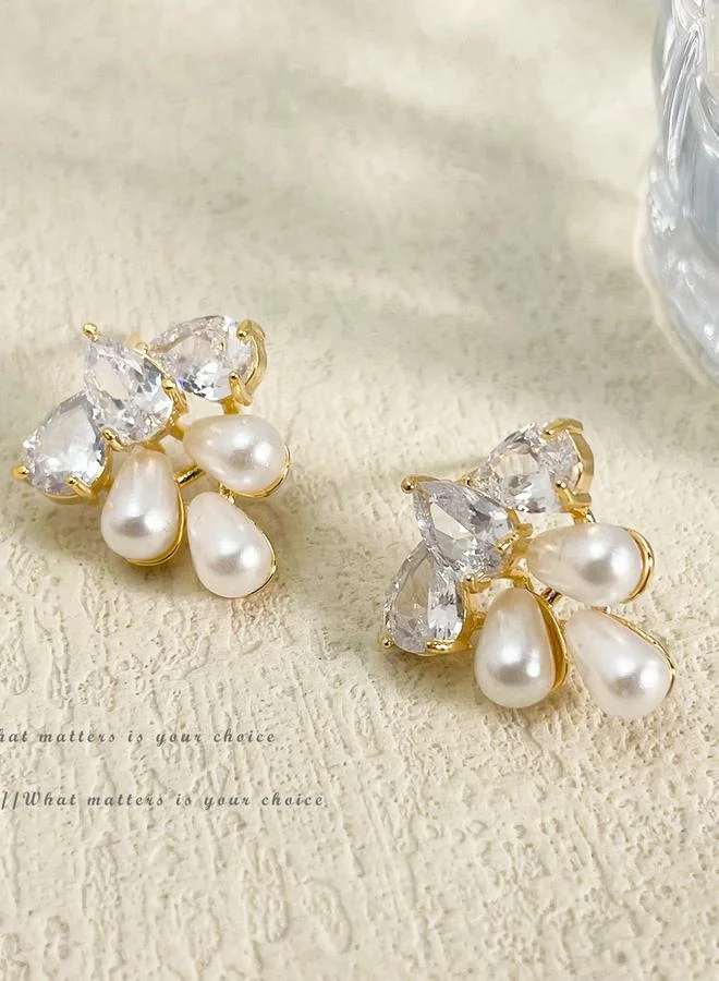 Take Two  Faux Pearl Stud Earrings for Women | Best Price UAE