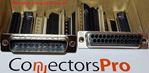 Pc Accessories - Connectors Pro DB25 Male D-Sub Crimp Type Connector, 25 Pcs PK No Pins - Image 5