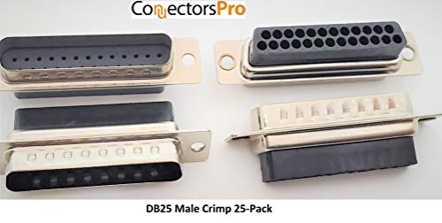 Pc Accessories - Connectors Pro DB25 Male D-Sub Crimp Type Connector, 25 Pcs PK No Pins - Image 2