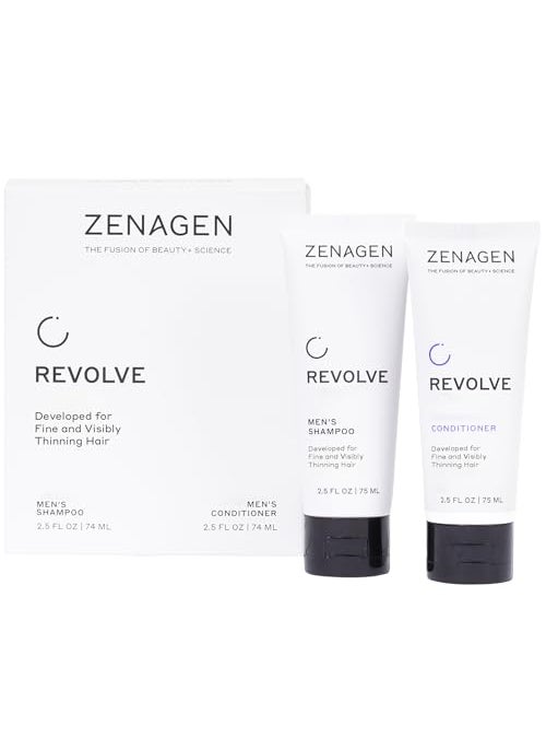 Zenagen Zenagen Revolve Men's Travel Duo | Targets Hair Thinning And Shedding, Promotes Thicker Fuller Hair, Perfect For Travel, Nourishing Plant-Based Formula, Color-Safe, Vegan, 