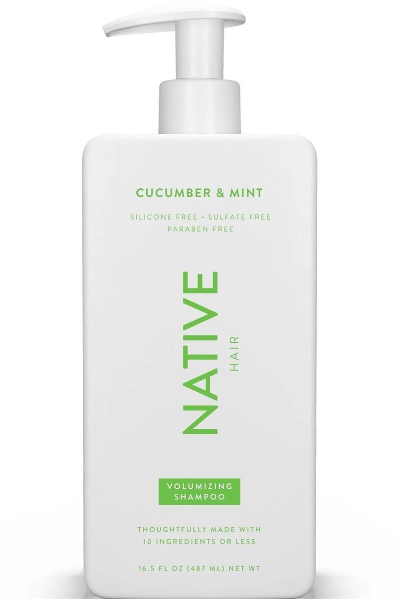 Native Vegan Cucumber & Mint Natural Volume Shampoo, Clean, Sulfate, Paraben and Silicone Free - 16.5 fl oz - Image 1