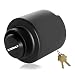 XRDHJI 2516 Trailer Coupler Lock Heavy Duty Solid Steel AntiTheft Trailer Lock for RV Boat Travel Trailers FrustrationFree Fit Puck Lock DrillResistant Weatherproof Trailer Hitch Lock Black - Image 2