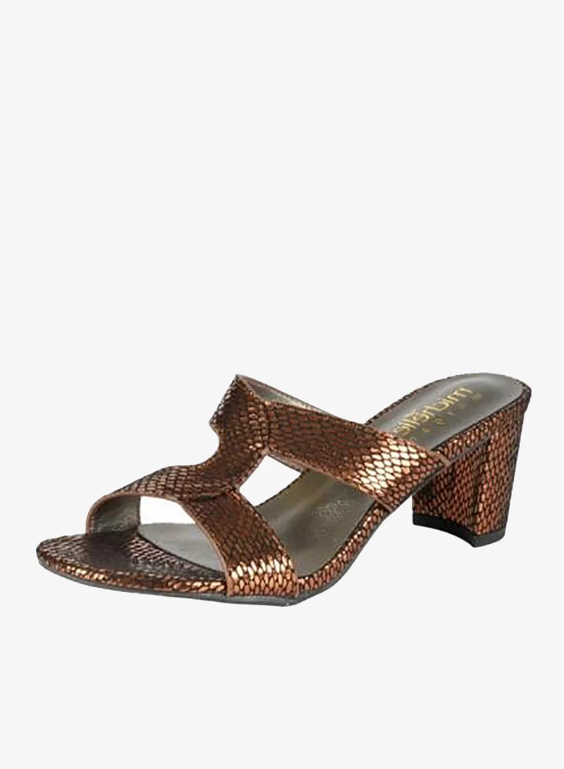 Michelle Morgan 092-2926 Michelle Morgan Ladies Block Heel Sandals 314RJ19C Bronze