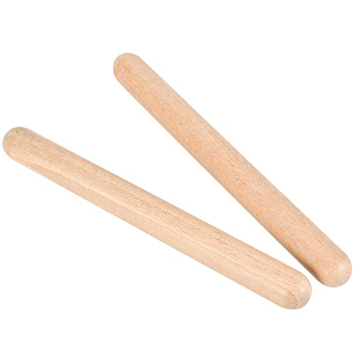 SINJEUN 16 Pair (32 Pack) Wooden Rhythm Sticks, 8 Inch Classical Wood Claves Musical Percussion Instrument, Natural Hardwood Music Lummi Sticks for Student, Musicians - Image 4