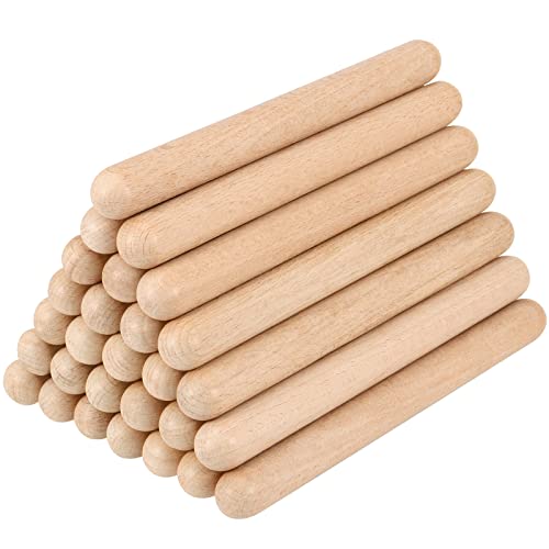 SINJEUN 16 Pair (32 Pack) Wooden Rhythm Sticks, 8 Inch Classical Wood Claves Musical Percussion Instrument, Natural Hardwood Music Lummi Sticks for Student, Musicians - Image 5