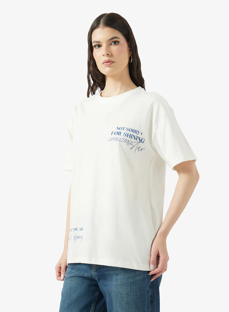 Ripples Ladies Drop Shoulder T-shirt