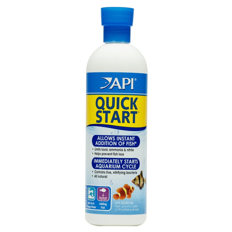 API QUICK START Freshwater and Saltwater Aquarium Nitrifying Bacteria 16-Ounce Bottle - Image 1