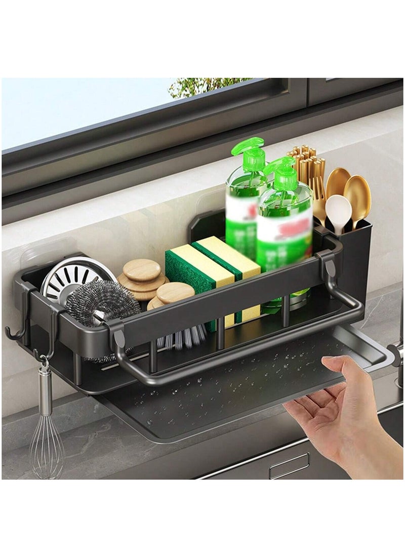 Multi-Purpose Sink and Shower Caddy with Removable Utensil Holder and Auto-Drain Tray, Versatile Organizer & Storage Rack for Kitchen or Bathroom, Ideal for Dish Soap, Sponges, Brushes, and Toiletries - pzsku/ZC3FAAFB813DFE32F9AA8Z/45/_/1735114884/d5e2e0e7-85c1-4231-9bf0-23391b87bade