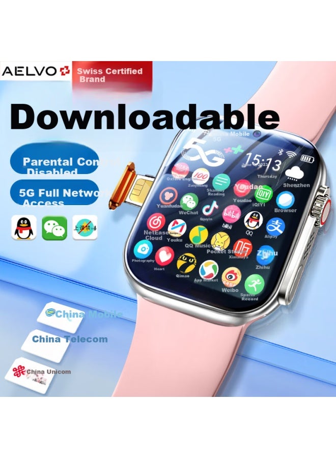 Aelvo Huawei Harmonyos Apple Ios Compatible Smart Gps Kids Phone Watch For Elementary To High School Students With Sim Card Slot, Video Call, Full Network, Uni - Image 1