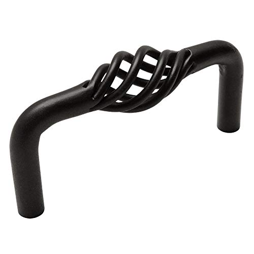 10 Pack Cosmas 9992030FB Flat Black Birdcage Cabinet Hardware Handle Pull 3 Hole Centers