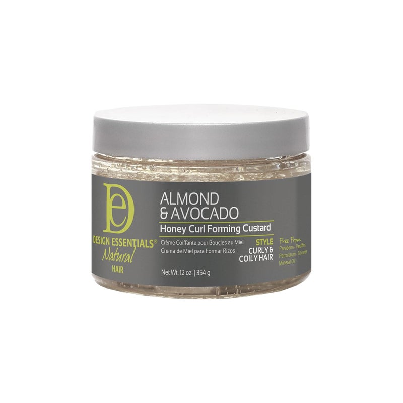 Design Essentials Almond & Avocado Honey Curl Forming Custard, Defines Curls & Fights Frizz, For Curly, Coily, & Kinky Hair 12 oz, Pack of 1 - Image 1