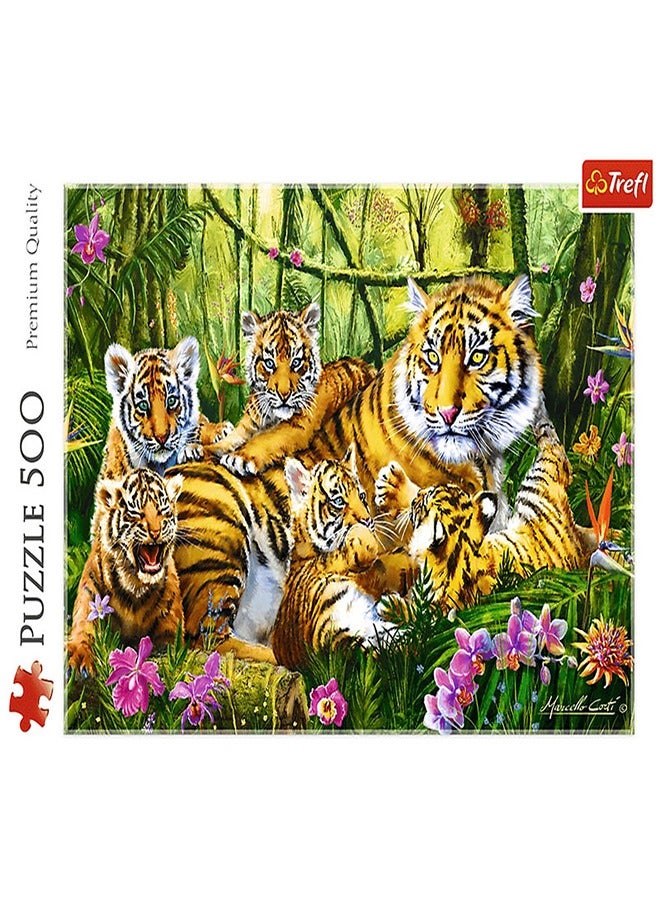 Trefl - Family of Tigers Puzzle 500 Pieces - 37350 - Image 2