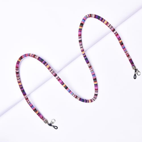 VIVID vision Unisex Adult Fabric Eyeglass Holder Strap Cord | New Chain Adjust on Sunglasses | Anti-slip Retainer Lanyard String Eyewear Frame | CH-125 | Purple - Image 4