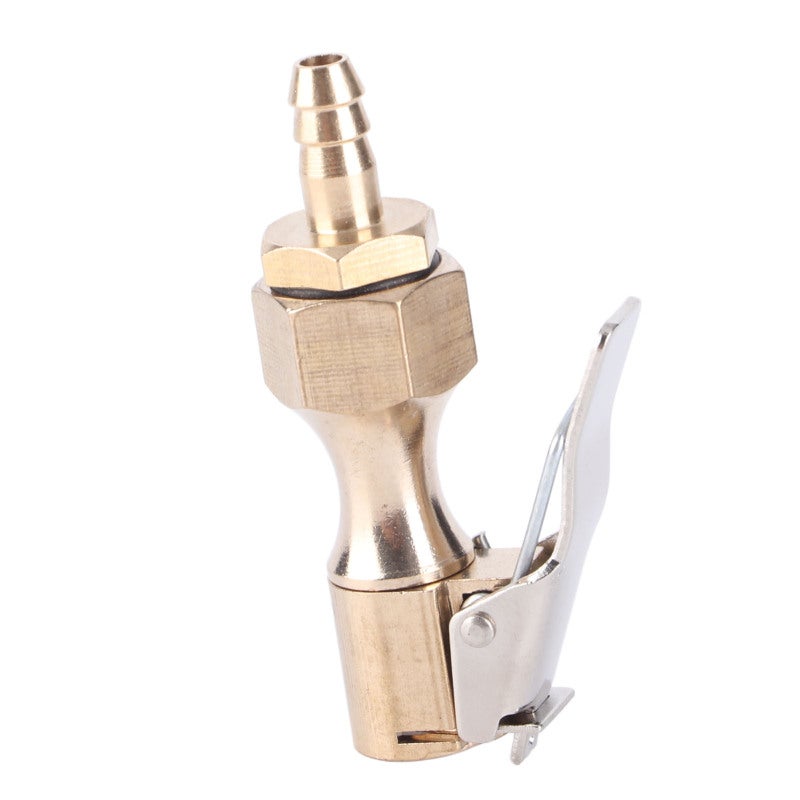 Portable Tire Chuck Adapter Bicycle Motorcycle Car Tire Inflator Fitting - Locking Clip Easy Install Heavy-Duty Copper Structure for Inflation - Image 5