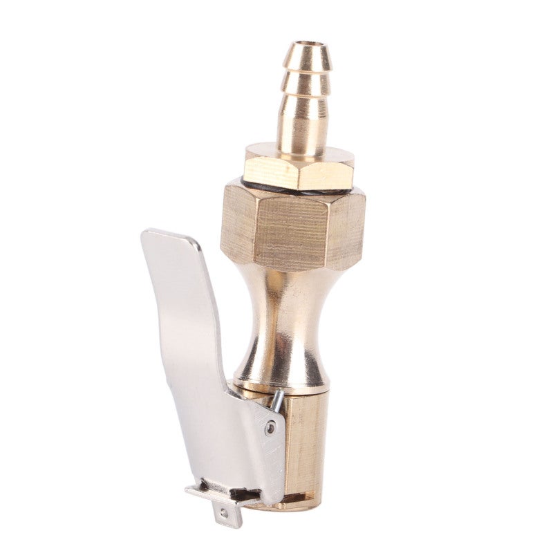 Portable Tire Chuck Adapter Bicycle Motorcycle Car Tire Inflator Fitting - Locking Clip Easy Install Heavy-Duty Copper Structure for Inflation - Image 3