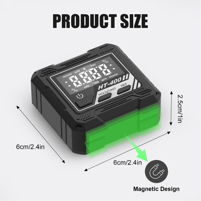 Digital Magnetic Inclinometer 4x90 Degree Angle Finder Protractor For Woodworking Construction - Image 4