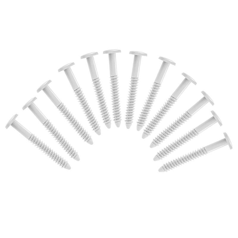 Pack of 12 Vinyl Shutter Fastener Spike Loks for Installing Decorative Exterior Vinyl Shutters Paintable