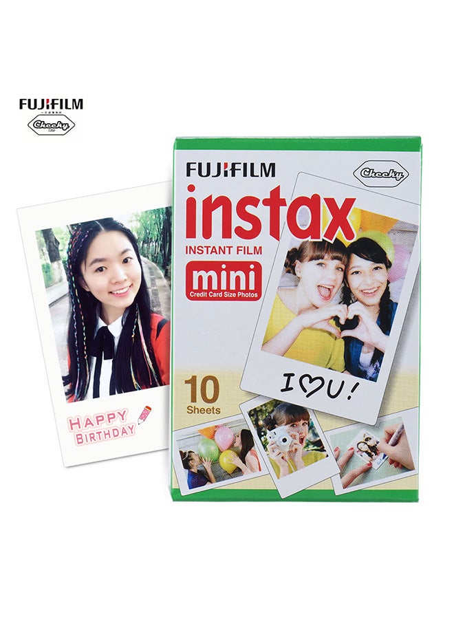 FUJIFILM Instax Mini Instant Photo Paper Film 10 Sheets Pack White - Image 3