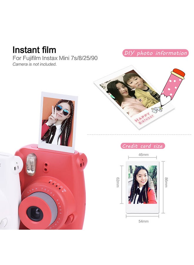 FUJIFILM Instax Mini Instant Photo Paper Film 10 Sheets Pack White - Image 4