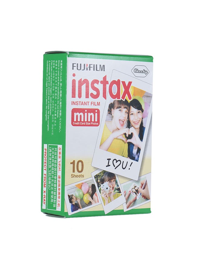 FUJIFILM Instax Mini Instant Photo Paper Film 10 Sheets Pack White - Image 2