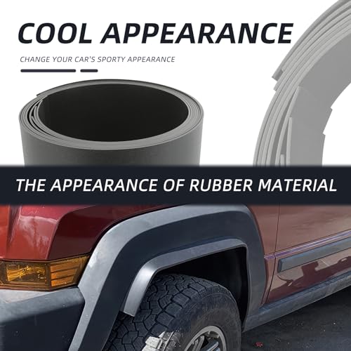 KEEPDSGN Fender Flares Black 4PCS Universal Flexible 6" Wide Body Kit Wheel Arches Durable PP Off-Road Fender Wheel Flares Fit for Most Cars SUV Trucks Off-Road Jeep - Image 4