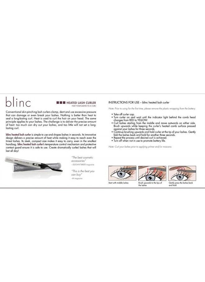 Blinc Heated Lash Curler, Heated Eyelash Curler Comb, Electric Eyelash Curler for Long Lasting Curls, Battery Included - pzsku/ZC3FB061D459ADD422D98Z/45/_/1687530826/1771b8a7-3be0-4e90-badc-1c129adf713b