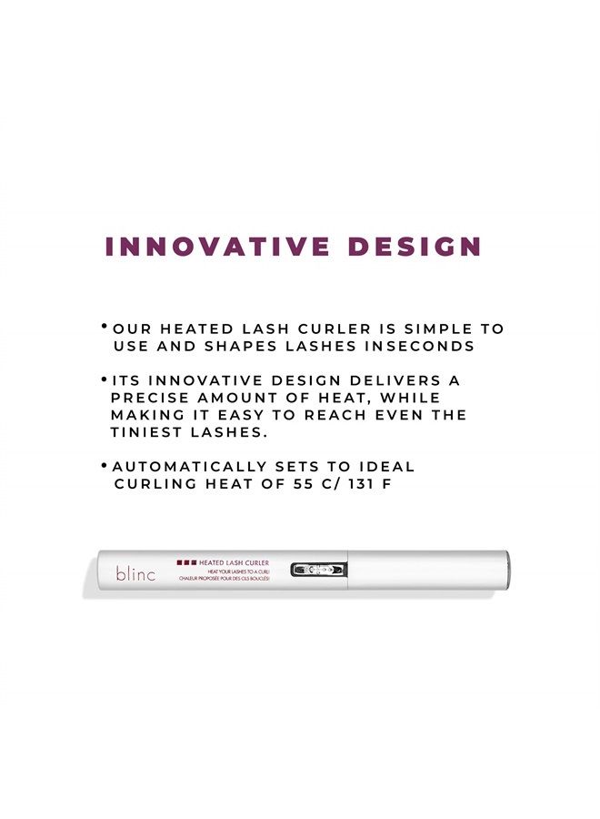 blinc مكواة رموش بلينك المدفأة، مشط مكواة الرموش المدفأة، مكواة رموش كهربائية لتجعيد طويل الأمد، بطارية مرفقة - Image 5