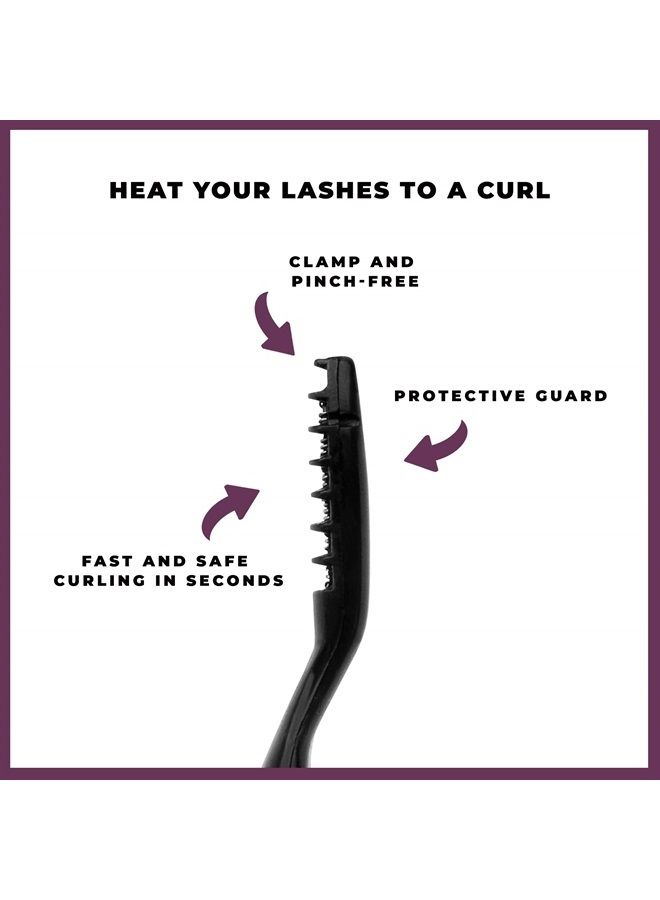 blinc مكواة رموش بلينك المدفأة، مشط مكواة الرموش المدفأة، مكواة رموش كهربائية لتجعيد طويل الأمد، بطارية مرفقة - Image 3