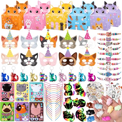 DMIGHT Cat Party Favors for Kids Cat Themed Birthday Party Supplies Cat Toys Goodie Bag Stuffers Fillers - Image 1
