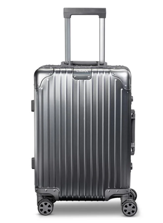 LIMRA luxury 20-inch full aluminum cabin carry-on suitcase - dark grey edition