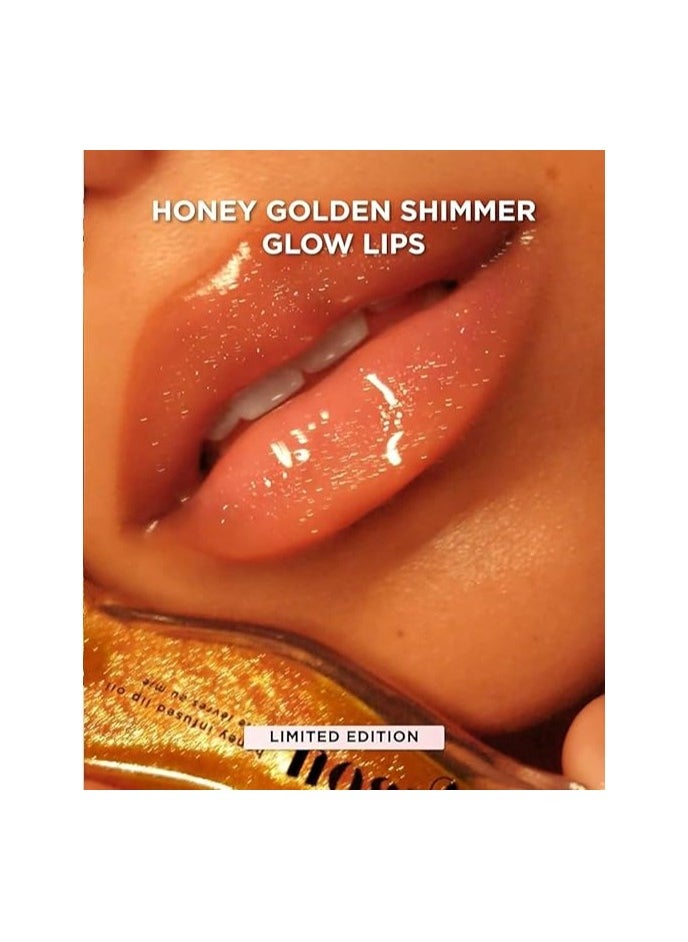 Gisou Gisou Golden Shimmer Glow Honey Infused Lip Oil - Hydrating, Nourishing, and Naturally Enhancing Formula for Luxurious Lips 0.27 oz 8 ml  - Image 3