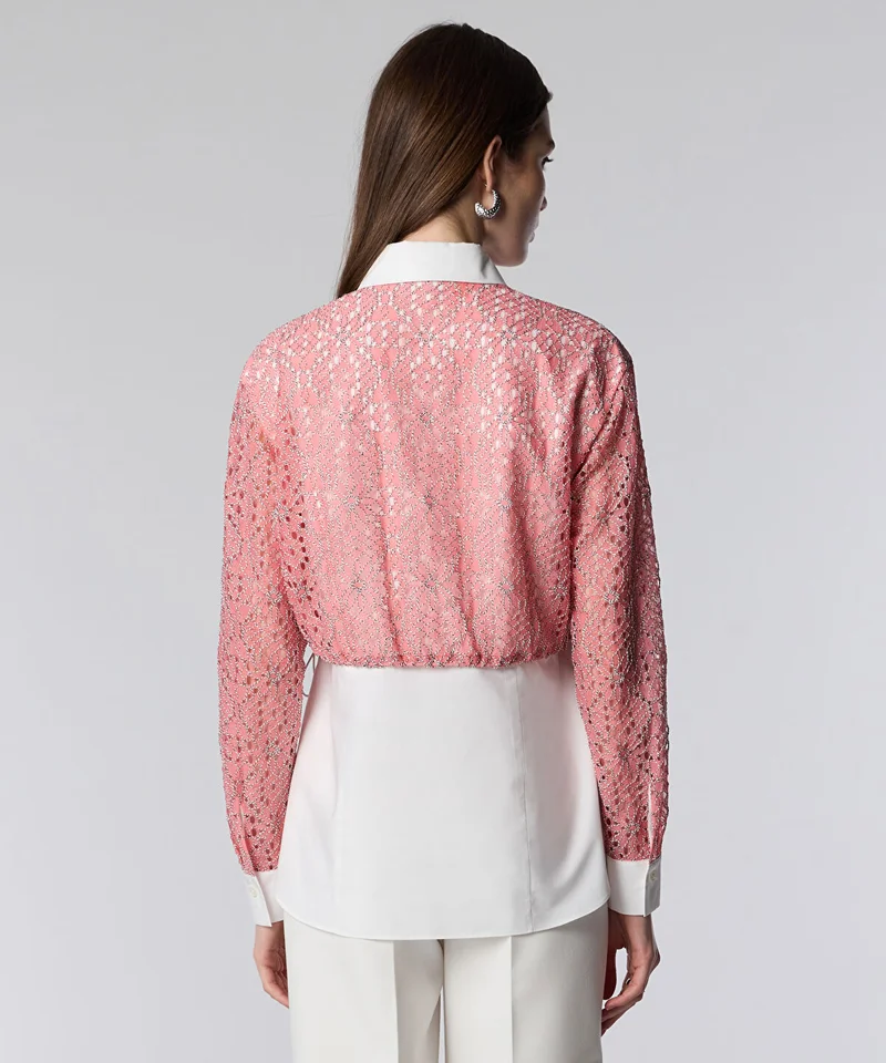Ipekyol  Layered Shirt with Elasticated Waist for Women | Best Price UAE