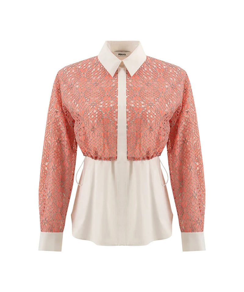 Ipekyol  Layered Shirt with Elasticated Waist for Women | Best Price UAE