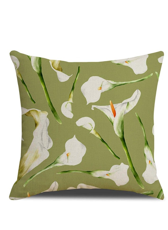 Decorative Throw Pillow Covers 18x18 inches Set of 4 Birds Butterfly and Plant Cushion Covers 45cm x 45cm Boho Linen Square Throw Pillow Cases for Living Room Sofa Couch Bed Pillowcases - Image 3