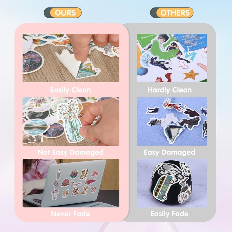 Arme 400Pcs Animal Stickers Pack, Cute Animal Stickers Waterproof, Pet Stickers for Toddlers Kids Teens Girls Boys, Colorful Vinyl Stickers for Water Bottles Computer Skateboad Phone Notebooks - Image 3