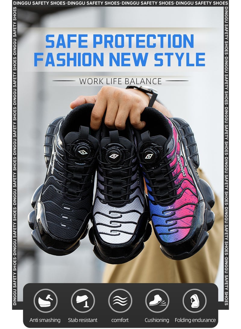 Steel Toe Shoes for Men Lightweight Safety Shoes Comfortable Puncture Proof Slip On Indestructible Work Shoes and Fashion Sneakers. - Image 2