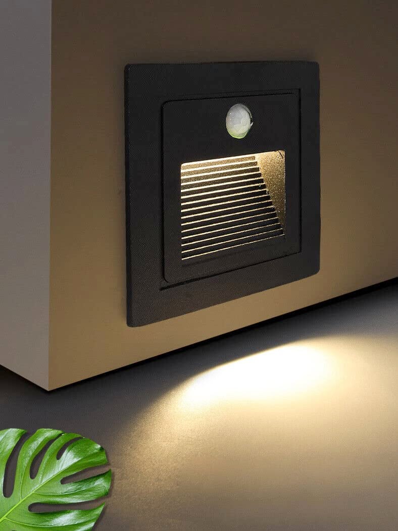 Groeien 3W LED IP65 Grade Waterproof Outdoor/Indoor Conceal Motion Sensor LED Foot Aluminium Wall Light- Warm White (1) - Image 1