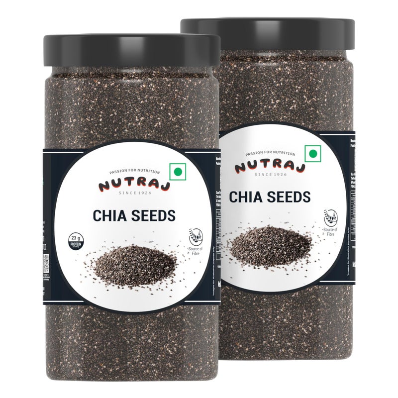 Nutraj Chia Seeds 1 Kg (500g Jar Pack of 2) | Seeds for Eating | Seeds for Weight Management | Good Source of Fiber | Omega-3 | Non-GMO | Gluten Free | Keto Diet Friendly | Rich in Calcium - Image 3