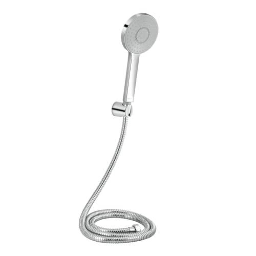 Johnson Bathrooms Johnson Pacific Hand Shower with 1.5mt Hose & Hook| Rain flow Handheld Round Shower| High-Pressure ABS Material Anti-Corrosion Single Flow Hand Shower | 1 Year Warranty| (S0117CAMZ - Chrome) - Image 1