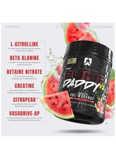 RYSE Pump Daddy V2 Non Stim Pre Workout, Candy Watermelon, 40 Servings  - Image 3