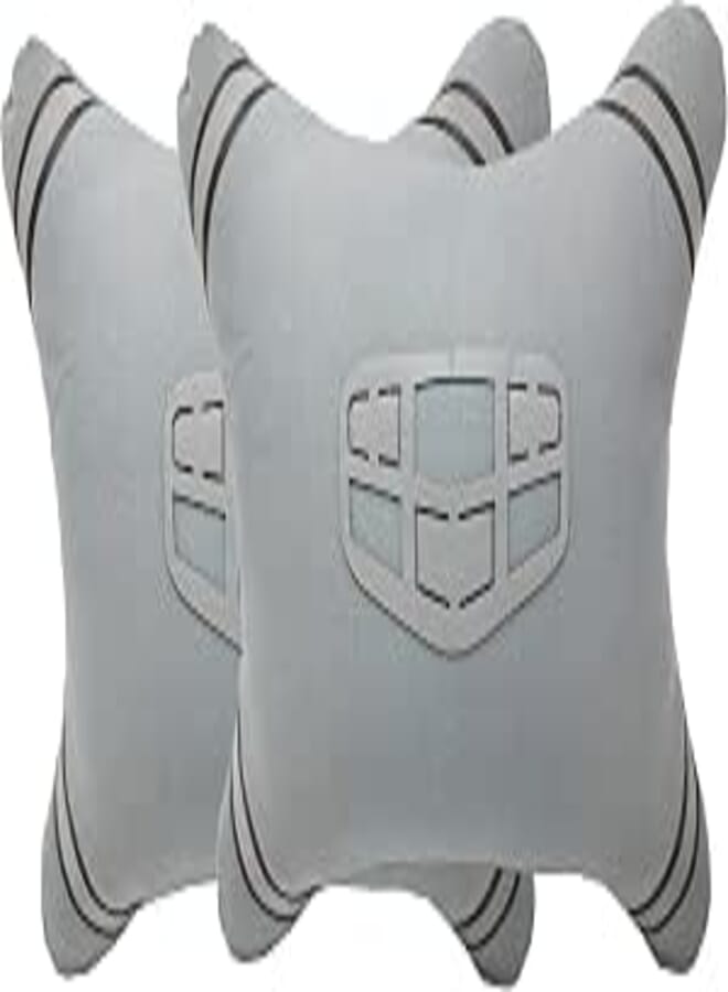 KaberTrade Kaber Trade Car Seat Headrest Set - Fiber Padded Cushion - Comfortable and Premium Quality Materials - Reflective Logo - Jelly - Grey - 2 Piece - KaberTrade