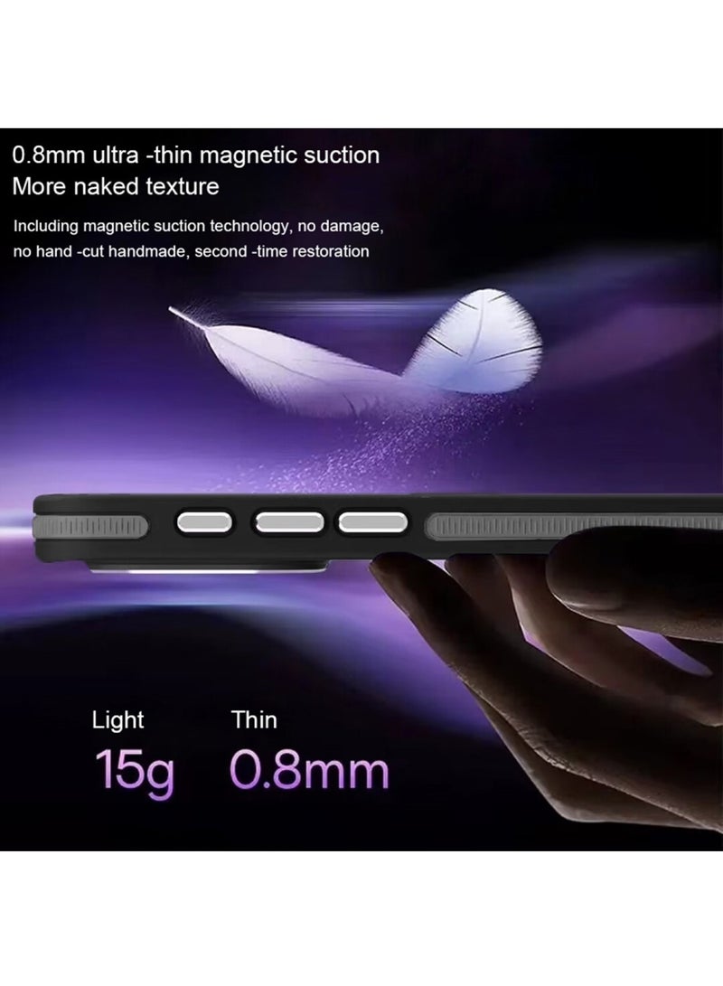 Techie Translucent Magsafe Back Cover Case with Raised Metal Camera Lens Protector for Apple iPhone 16 Pro - Military Grade Drop Protection, Anti-Fingerprint and Anti-Yellowing – Matte Black - Image 5