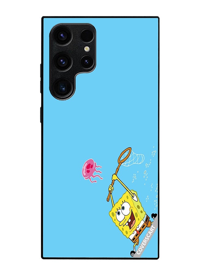 COVERSCART Protective Case Cover For Samsung Galaxy S25 Ultra Sponge Bob Design Blue