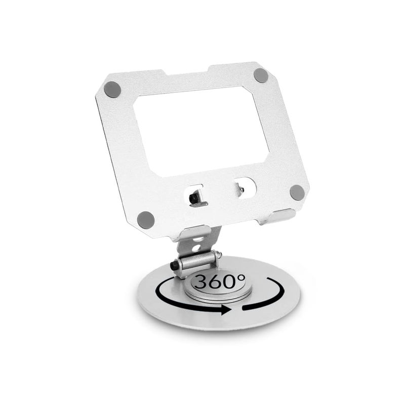 SKYCELL Tablet Stand Holder for Table 360 Rotating Portable Aluminum Adjustable Folding Tablet Stand Holder for I Pad, Flexible Rotation Stand for Bad, Table, Office, Home Floor Stand (Grey) - Image 1